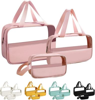 Organisateur accrochant transparent de &amp;Storgae de voyage d'article de toilette de sac de sac clair protecteur antichoc de maquillage pour des femmes