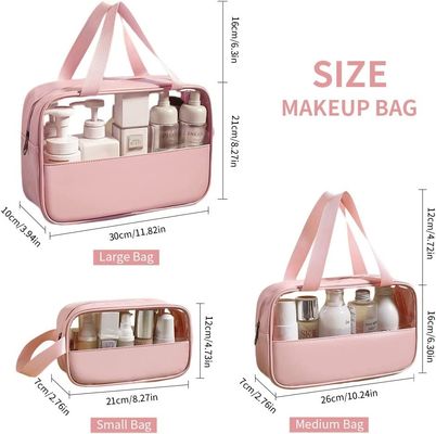 Organisateur accrochant transparent de &amp;Storgae de voyage d'article de toilette de sac de sac clair protecteur antichoc de maquillage pour des femmes