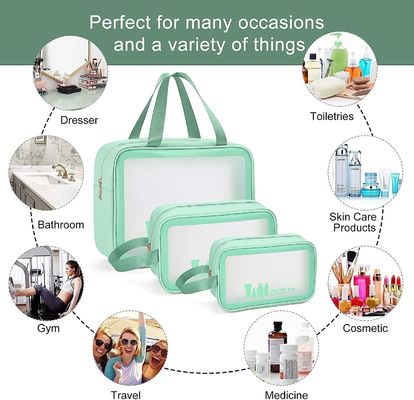 Sac d'article de toilette pour des hommes de femmes, organisateur cosmétique de voyage de sac de maquillage imperméable pour des accessoires