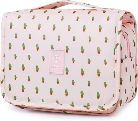 Sac portatif de maquillage d'articles de toilette de sac de voyage de sac cosmétique imperméable de cactus pour des femmes