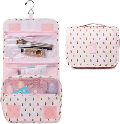 Sac portatif de maquillage d'articles de toilette de sac de voyage de sac cosmétique imperméable de cactus pour des femmes