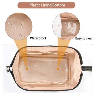 Sac lavé fait sur commande de toilette de voyage de polyester de sac cosmétique d'article de toilette du polyester des hommes en gros d'adulte pour les hommes