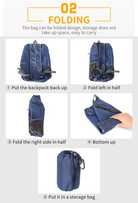 hausse de recyclage extérieure ultra-légère de voyage de sac à dos à sac pliable de l'alpinisme 23L