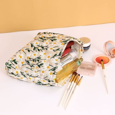 Le maquillage de toile de grande capacité met en sac l'organisateur d'accessoires de sac d'article de toilette de voyage