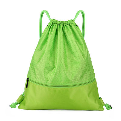 Sac d'école tropical réutilisable fait sur commande de polyester de cordon de sac de ficelle de traction pour extérieur