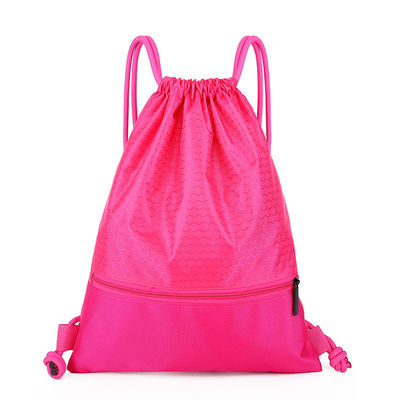 Sac d'école tropical réutilisable fait sur commande de polyester de cordon de sac de ficelle de traction pour extérieur