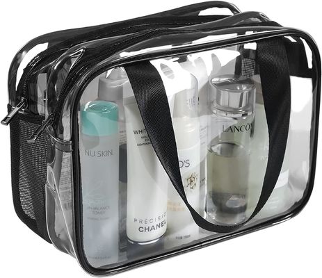 Sac transparent imperméable de maquillage de maquillage de sac d'article de toilette de sac de sac transparent de grande taille transparent de voyage