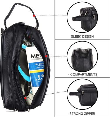 Sac durable d'article de toilette de capacité de bière blonde allemande accrochant le kit de Dopp pour le résistant à l'eau des hommes rasant le sac pour le voyage