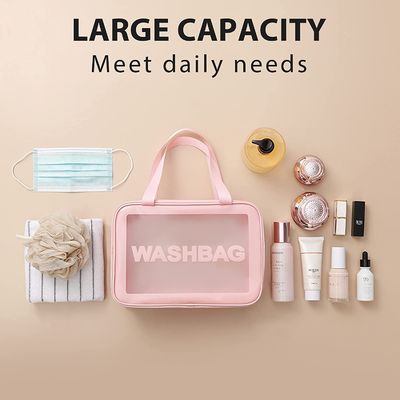 Résistant à l'eau multifonctionnel de sac de maquillage d'article de toilette de voyage avec la poignée pratique