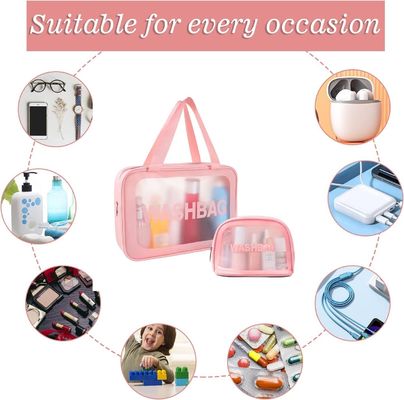 Résistant à l'eau multifonctionnel de sac de maquillage d'article de toilette de voyage avec la poignée pratique