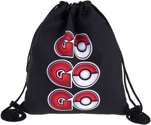 Le sac à dos de cordon folâtre le sac de gymnase pour des enfants d'hommes de femmes de grande taille avec la tirette