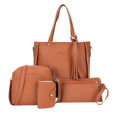 croix d'unité centrale des femmes 4Pcs/Set - le sac mortuaire a placé les dames de sacs en cuir d'épaule pincent