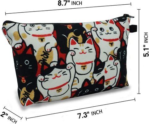 Lucky Cat Cosmetic Bag pour des sacs de maquillage de femmes voyagent organisateur imperméable d'accessoires de sac d'article de toilette