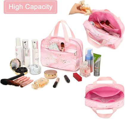 Le sac de maquillage pour des filles de femmes voyagent Tote Large Make Up Organizer cosmétique que l'article de toilette met en sac la bourse imperméable de poche de tirette