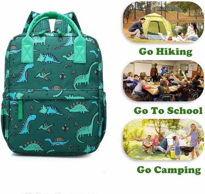 Sac de voyage de crèche de jardin d'enfants d'enfants d'Unicorn School Book Bag Boys de dinosaure de sac à dos avec la courroie de coffre (Di vert