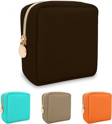Mini Makeup Bag en nylon pour la bourse, bourse cosmétique de poche de tirette de petit sac mignon de très bon goût de maquillage, poche imperméable de pièce de monnaie de voyage
