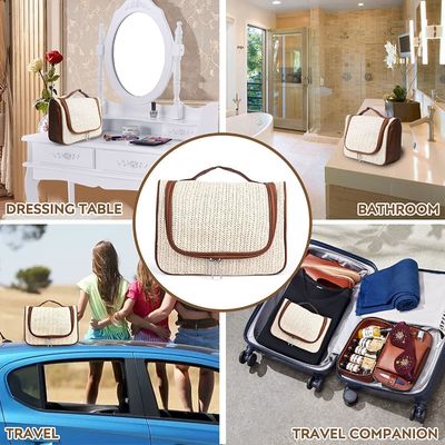 Sac cosmétique accrochant de sac d'article de toilette de voyage de maquillage de fille Main-portative antichoc et durable de sac