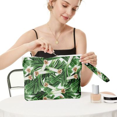 Sac cosmétique d'article de toilette de voyage de polyester imperméable avec la tirette