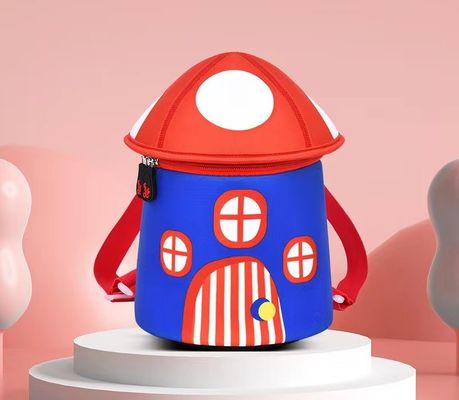 champignon   les enfants du sac SBR d'éducation du néoprène de la forme 3D baladent le sac à dos mou de fille de lumière de sac de jardin d'enfants
