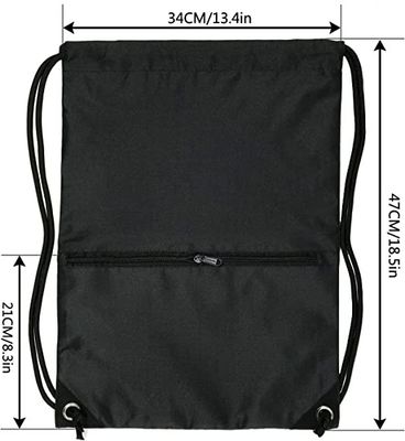 Sac imperméable noir recyclable et durable de sac à dos de cordon de Lager Capacity