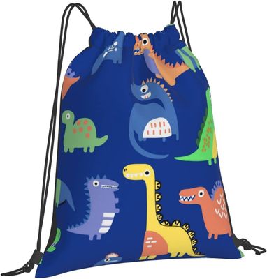 Les sacs de cordon de sac à dos de cordon pour des sacs de ficelle de danse de gymnase d'années de l'adolescence de garçons de filles d'enfants entassent en vrac les dinosaures imperméables