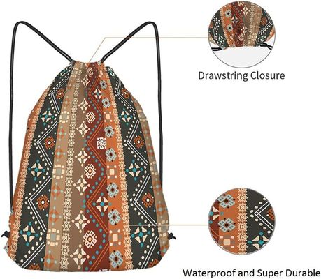 Style de Bohème Art Batik Seamless Pattern tribal de cordon de Boho de sac à dos floral de sac