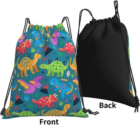 Les sacs de cordon de sac à dos de cordon pour des sacs de ficelle de danse de gymnase d'années de l'adolescence de garçons de filles d'enfants entassent en vrac dinosaure imperméable