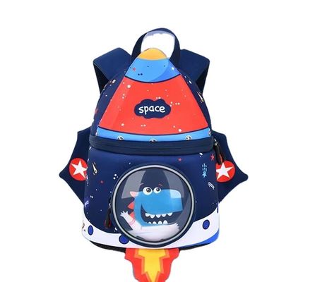 Les enfants de Rocket Shape SBR baladent le sac d'éducation du néoprène 3D 31 * 24 * 15 cm