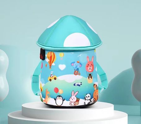 Les enfants du sac SBR d'éducation du néoprène du champignon 3D baladent le sac mou de jardin d'enfants