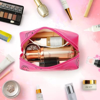 Organisateur cosmétique imperméable Cute Portable  de sac de très bon goût en cuir de maquillage d'unité centrale