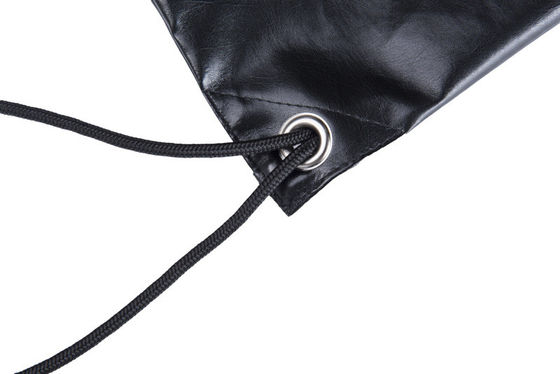 Sac de ficelle imperméable de stockage d'unité centrale de cordon de casque en cuir fait sur commande de sacs