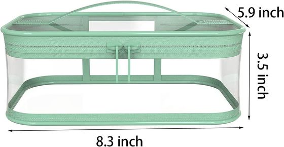 Poche portative imperméable de stockage de voyage de &amp;Storgae de maquillage de tirette transparente protectrice antichoc de sac