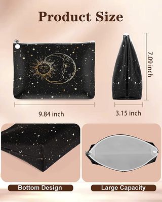 Sac cosmétique de sac imperméable de maquillage pour le petit sac de maquillage de femmes pour la bourse, le Sun et la poche de maquillage de cadeaux de lune