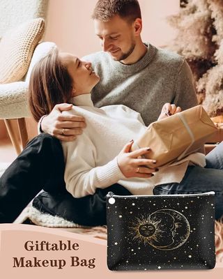 Sac cosmétique de sac imperméable de maquillage pour le petit sac de maquillage de femmes pour la bourse, le Sun et la poche de maquillage de cadeaux de lune