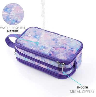 Sac d'article de toilette de voyage pour le déplacement accrochant imperméable de sac de lavage de petit de jeune adolescent maquillage cosmétique de filles