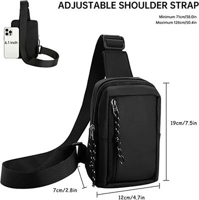 Croix imperméable de femmes d'hommes petite - sac occasionnel de coffre de téléphone de sac mortuaire pour la hausse de déplacement