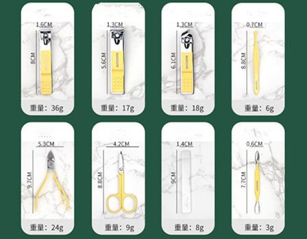 L'ongle Clippers d'ensemble de manucure usine des ciseaux Kit For Manicure Tools de coupeurs d'ongle de cuillère d'oreille d'acier inoxydable du ménage 4/12/16Pcs