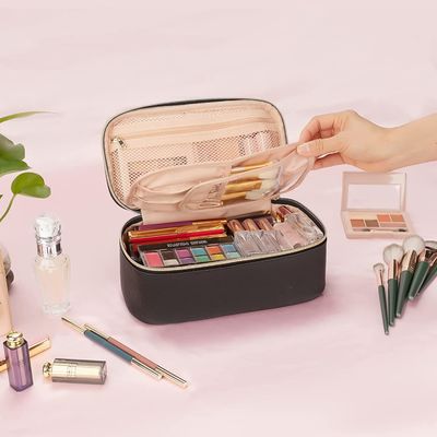 Petit sac cosmétique, sac mignon portatif de maquillage de voyage pour des femmes et filles