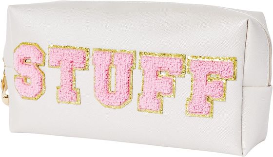 Organisateur imperméable Valentines Bag de voyage de lettre de Chenille de trèfle de sac de substance de maquillage de tirette