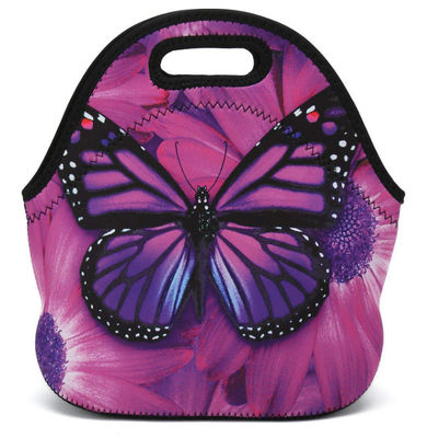 Un sac plus frais SBR du néoprène imperméable de conception de papillon a isolé Madame Tote Customized