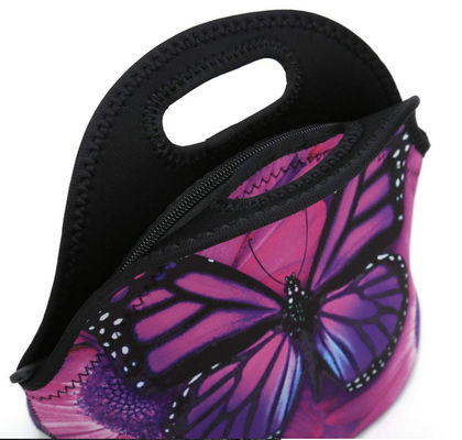 Un sac plus frais SBR du néoprène imperméable de conception de papillon a isolé Madame Tote Customized