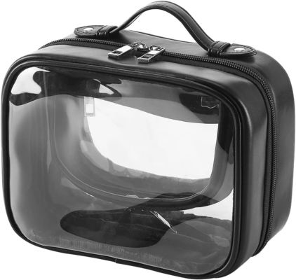 Stockage ouvert imperméable cosmétique de monture filtre de double voyage transparent multifonctionnel