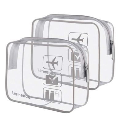 Capacité de stockage Sac de toilette imperméable à l'eau doux Durable Grand gris
