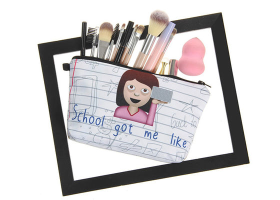 Sac cosmétique Zippered imprimé fait sur commande de Makeup Brush Travel d'organisateur de sac pour des filles