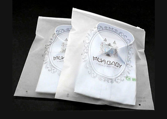 Sachets en plastique faits sur commande de serrure de fermeture éclair de logo, sacs en plastique de tirette d'EVA pour des vêtements