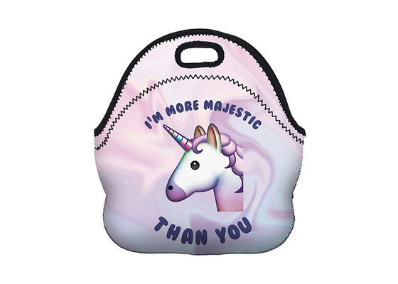 Le déjeuner mignon d'impression matériel de costom du néoprène met en sac, des sacs de déjeuner pour des enfants